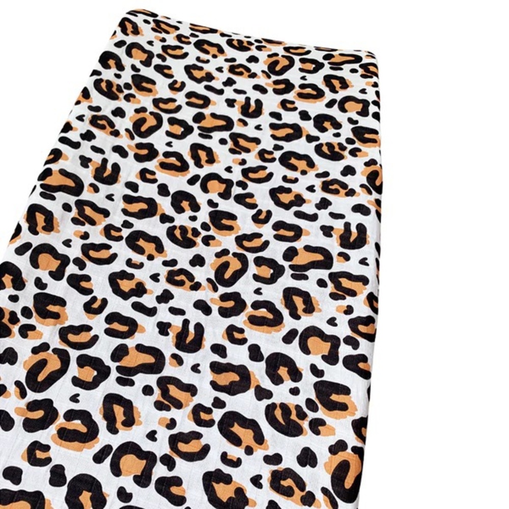 Spearmint love leopard changing pad cover and blanket